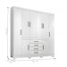 Conjunto Quarto de Casal Completo Trieste Branco