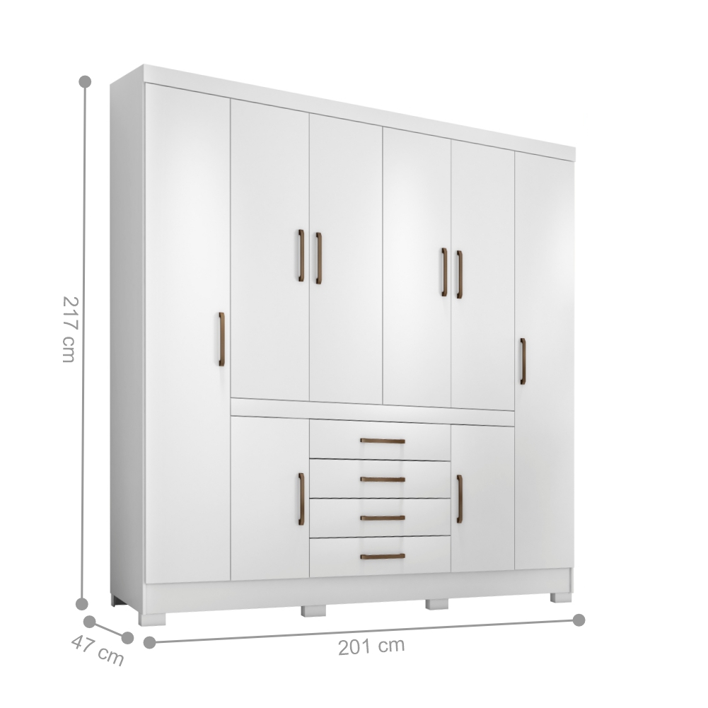 Conjunto Quarto de Casal Completo Trieste Branco