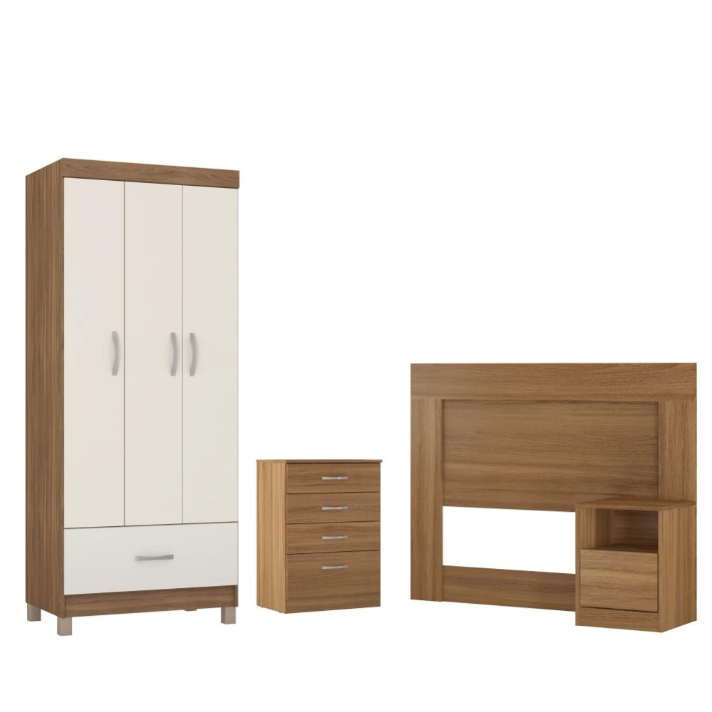 Conjunto de Quarto Completo Jones Amendola Off-White