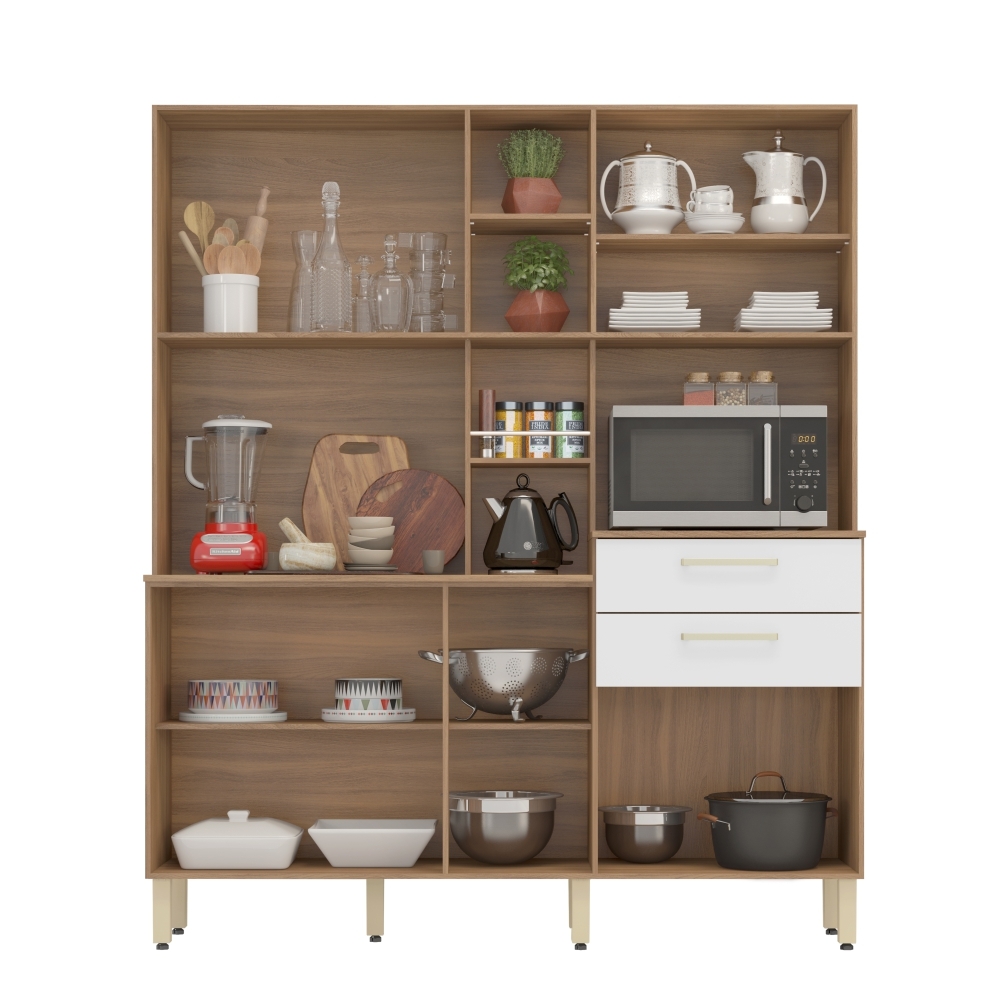 Cozinha Aurora 7 Portas 2 Gavetas Amendola Branco