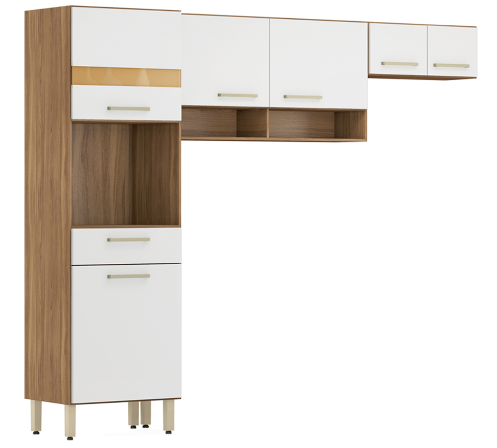Cozinha Compacta 3 Peças Dama 99101 Amendola Branco Demobile
