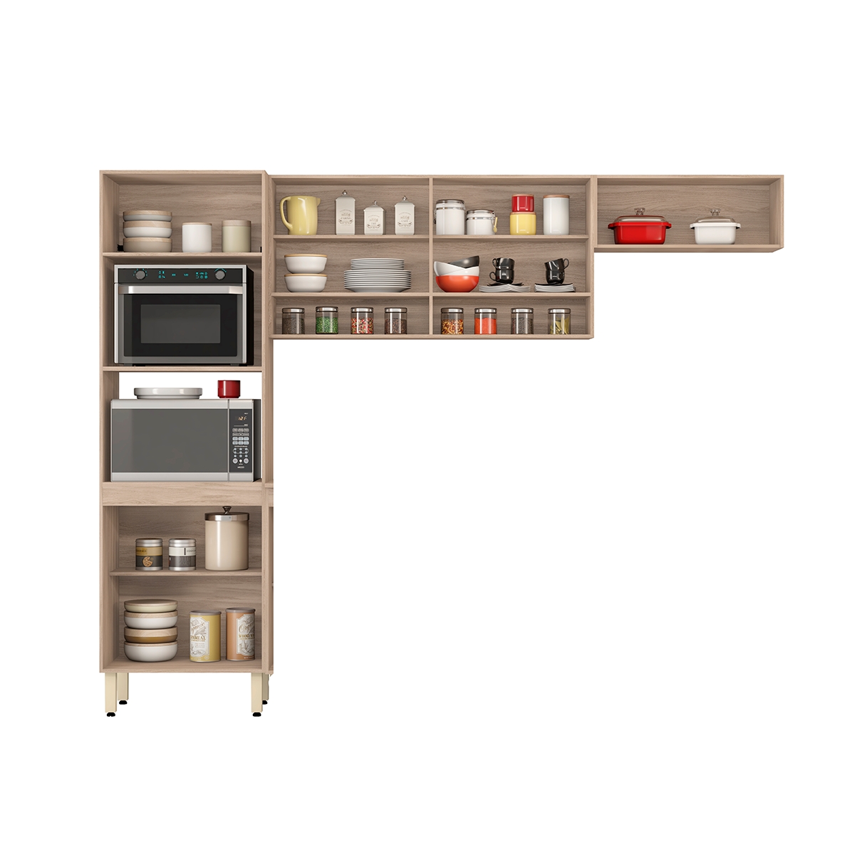 Cozinha Compacta 3 Peças Praga Avena Grafito