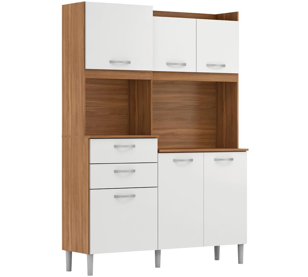Cozinha Compacta 6 Portas 2 Gavetas Harmonia 96201 Amendola Branco Demobile