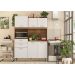 Cozinha Compacta 6 Portas 2 Gavetas Harmonia 96201 Amendola Branco Demobile