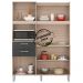 Cozinha Compacta 6 Portas 2 Gavetas Harmonia 96201 Avena Grafito Demobile