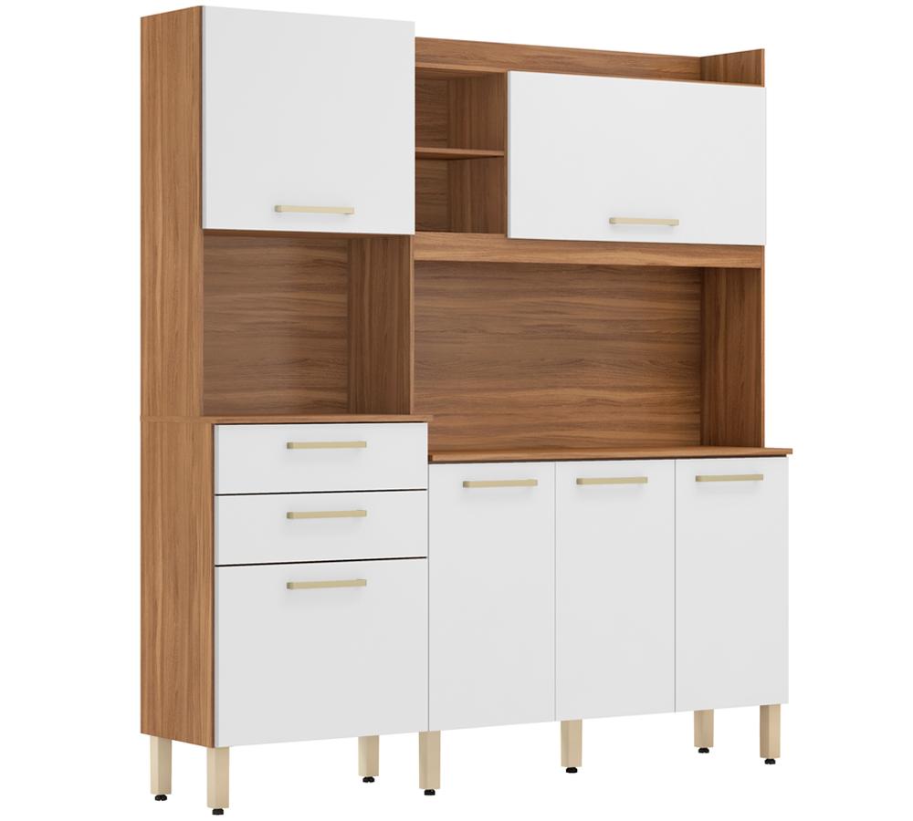 Cozinha Compacta 6 Portas 2 Gavetas Selecta 96211 Amendola Branco Demobile