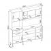 Cozinha Compacta 6 Portas 2 Gavetas Selecta 96211 Amendola Branco Demobile