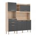 Cozinha Compacta 6 Portas 2 Gavetas Selecta 96211 Avena Grafito Demobile