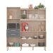 Cozinha Compacta 6 Portas 2 Gavetas Selecta 96211 Avena Grafito Demobile