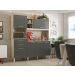 Cozinha Compacta 6 Portas 2 Gavetas Selecta 96211 Avena Grafito Demobile