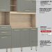 Cozinha Compacta 6 Portas 2 Gavetas Selecta 96211 Avena Menta Demobile