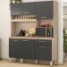 Cozinha Compacta 6 Portas Alamo 91601 Avena Grafito Demobile