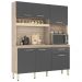 Cozinha Compacta 6 Portas Alamo 91601 Avena Grafito Demobile