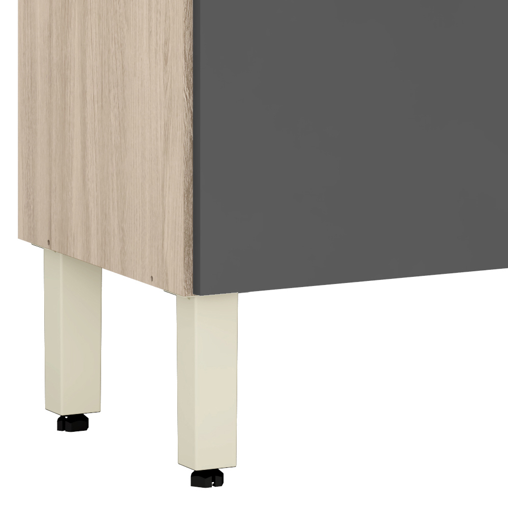 Cozinha Compacta 6 Portas Alamo 91601 Avena Grafito Demobile