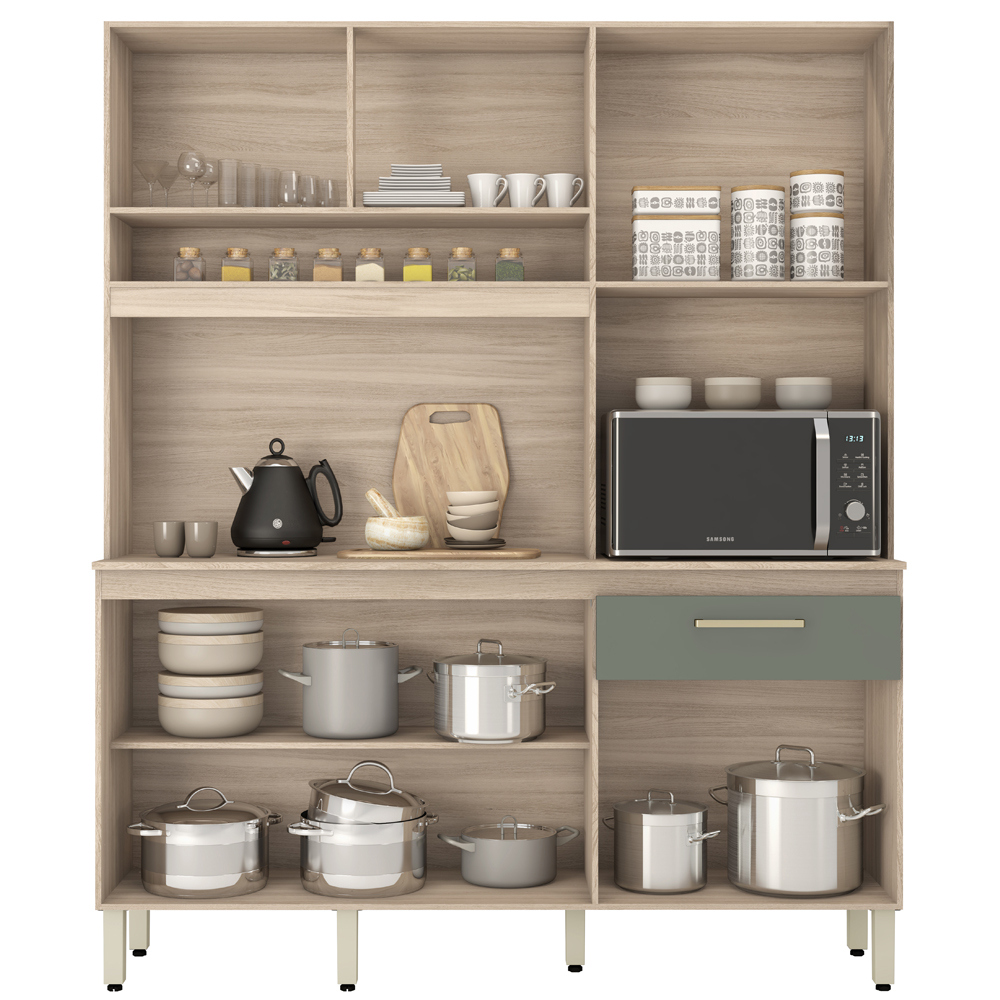 Cozinha Compacta 6 Portas Alamo 91601 Avena Menta Demobile