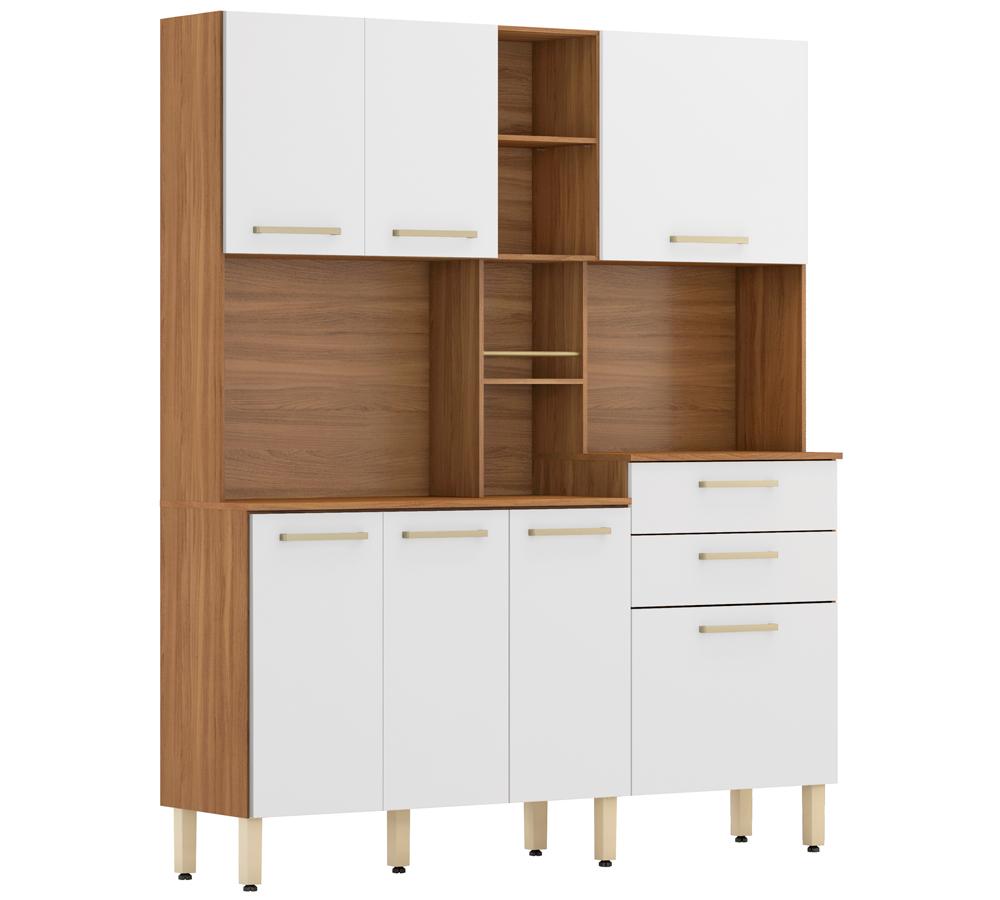 Cozinha Compacta 7 Portas 2 Gavetas Encanto 97201 Amendola Branco Demobile