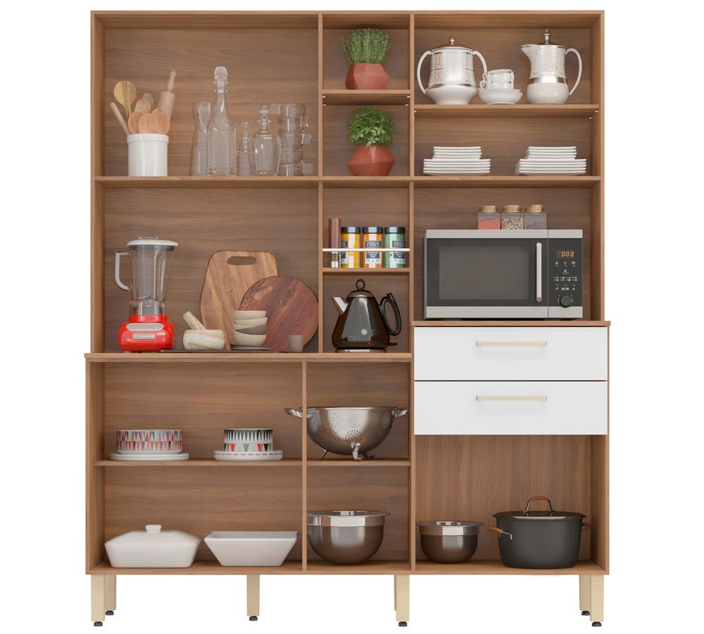 Cozinha Compacta 7 Portas 2 Gavetas Encanto 97201 Amendola Branco Demobile