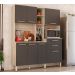 Cozinha Compacta 7 Portas 2 Gavetas Encanto 97201 Avena Grafito Demobile