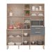 Cozinha Compacta 7 Portas 2 Gavetas Encanto 97201 Avena Grafito Demobile