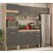 Cozinha Compacta 99101 Com Balcao 93101 Avena Grafito Dama Demobile