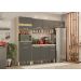 Cozinha Compacta 99101 Com Balcao 93101 Avena Grafito Dama Demobile