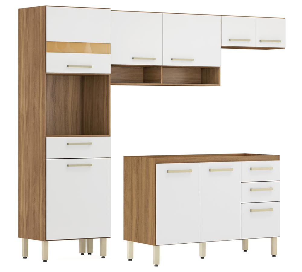 Cozinha Compacta 99101 Com Balcao 93201 Dama Amendola Branco Demobile