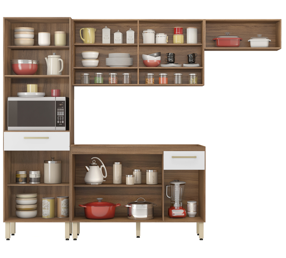 Cozinha Compacta 99101 Com Balcao 93201 Dama Amendola Branco Demobile