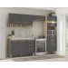 Cozinha Compacta 99101 Com Balcao 93201 Dama Avena Grafito Demobile