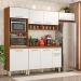 Cozinha Compacta Com Balcão 3 Peças Dubai Amêndola Branco
