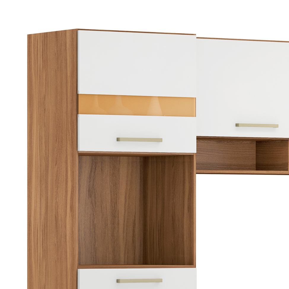 Cozinha Compacta Dama 6 Portas 1 Gaveta Amendola e Branco