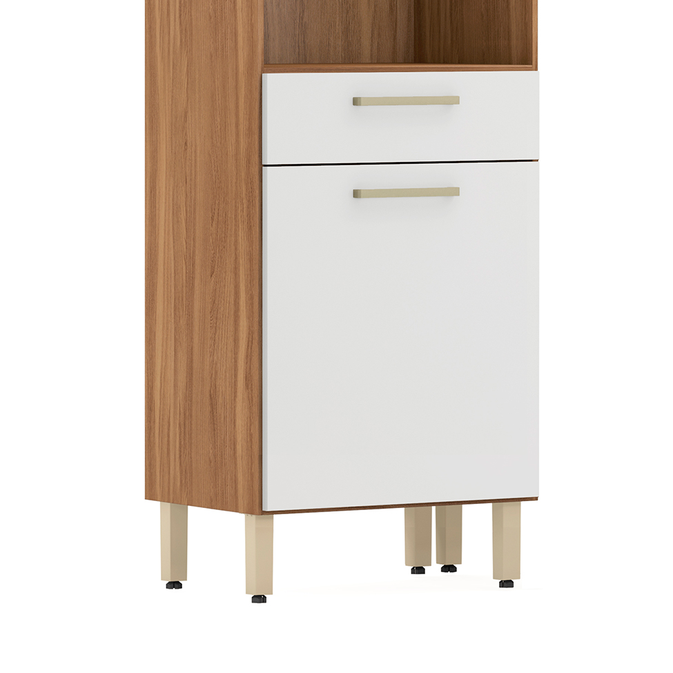 Cozinha Compacta Dama 6 Portas 1 Gaveta Amendola e Branco
