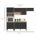 Cozinha Compacta Firenze 10 Portas 2 Gavetas Avena e Grafito