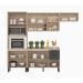 Cozinha Compacta Firenze 10 Portas 2 Gavetas Avena e Grafito