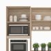 Cozinha Compacta Firenze 10 Portas 2 Gavetas Avena e Grafito