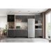 Cozinha Compacta Firenze 14 Portas 2 Gavetas Avena e Grafito