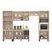 Cozinha Compacta Firenze 14 Portas 2 Gavetas Avena e Grafito