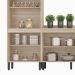 Cozinha Compacta Firenze 14 Portas 2 Gavetas Avena e Grafito