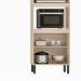Cozinha Compacta Firenze 14 Portas 2 Gavetas Avena e Grafito