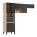Cozinha Compacta Firenze 7 PT Avena e Grafito