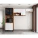 Cozinha Compacta Firenze 7 Portas Amêndola e Branca