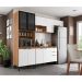 Cozinha Compacta Firenze I 10 Portas 2 Gavetas Amêndola e Branca