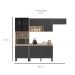Cozinha Compacta Firenze I 10 Portas 2 Gavetas Avena e Grafito