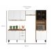 Cozinha Compacta Firenze I 11 Portas 2 Gavetas Amêndola e Branca
