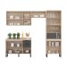 Cozinha Compacta Firenze I 11 Portas 2 Gavetas Avena e Grafito