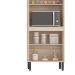 Cozinha Compacta Firenze I 11 Portas 2 Gavetas Avena e Grafito