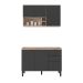Cozinha Compacta Firenze I 5 Portas 2 Gavetas Avena e Grafito