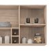 Cozinha Compacta Firenze I 5 Portas 2 Gavetas Avena e Grafito
