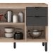 Cozinha Compacta Firenze I 6 Portas 2 Gavetas Avena e Grafito