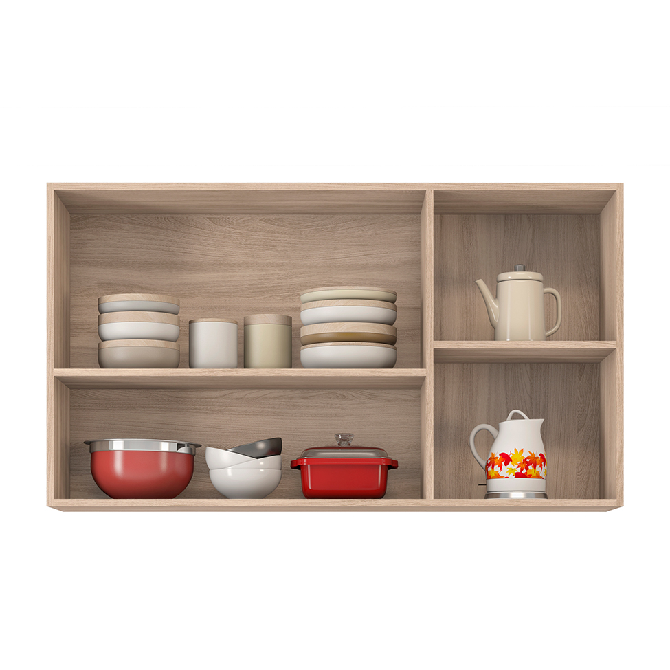 Cozinha Compacta Firenze I 6 Portas 2 Gavetas Avena e Grafito