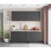 Cozinha Compacta Firenze II 10 PT 2 GV Avena e Grafito
